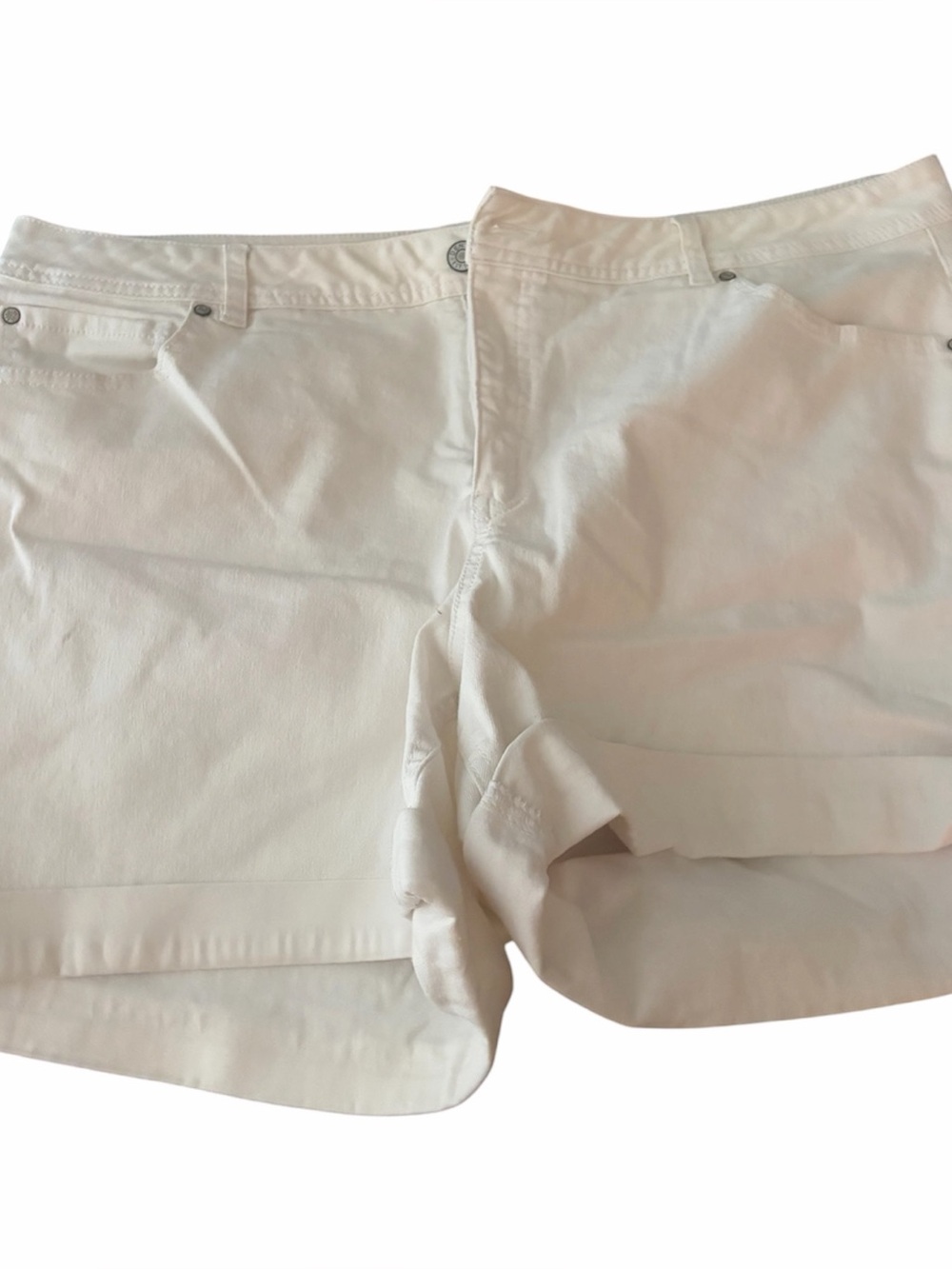 Women’s White Casual Cotton Shorts